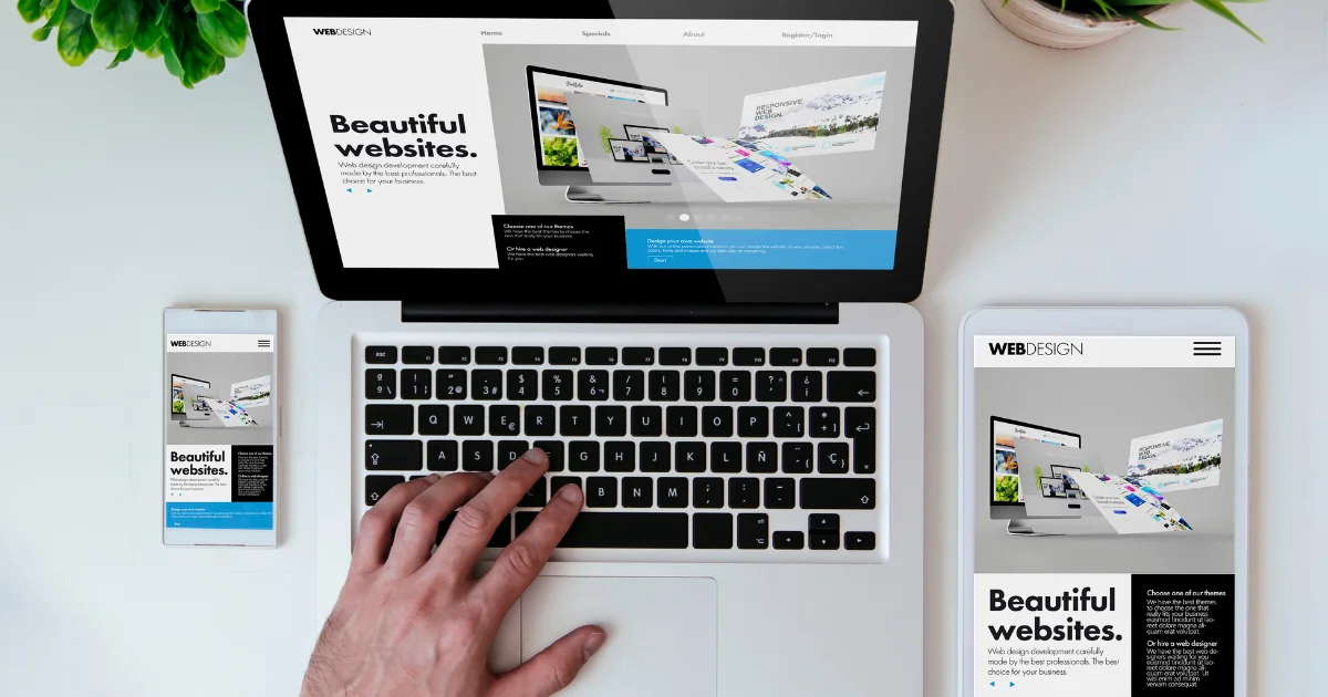 Website displayed consistently across desktop, tablet, and mobile screens, showing responsive design for SEO